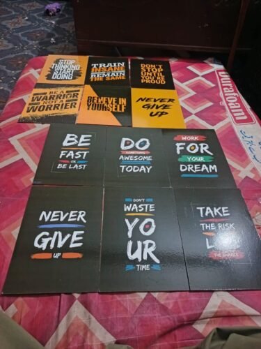 Pack Of 6 Motivational Sticky Wooden Frames For Wall Decor (2848673) photo review