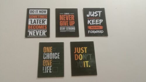Set Of 5 Motivational Sticky Wooden Canvas Frames For Wall Decor (2685485) photo review