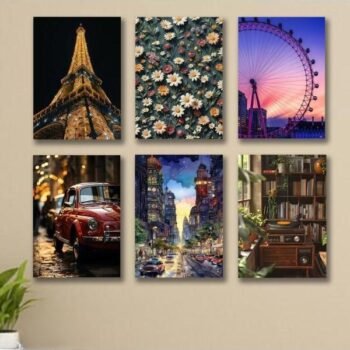 Set Of 6 Wooden Canvas Frames For Wall Decor
