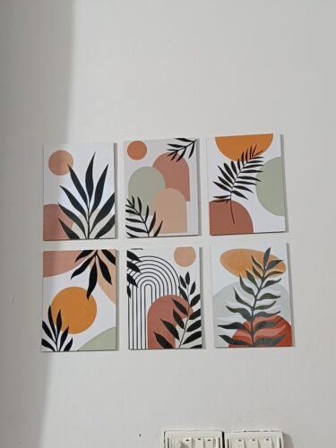 Set Of 6 Abstract Art Wooden Canvas Frames For Wall Decoration (2685427) photo review