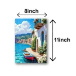 Set of 5 Italian Vintage Wal Art Wodden Phototile Wall Frames for Home Decors