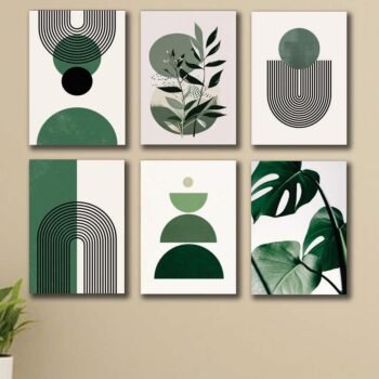 Set of 6 Wall Art Wooden Phototile Frames for Wall Decor