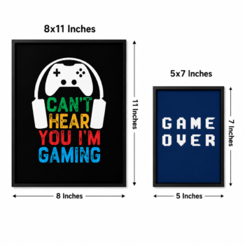Gamming Wall Decors 8x11 and 5x7