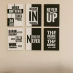 Set of 6 Motivational Wall Decors