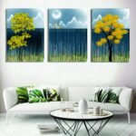 Set of 3 Wall Art Wooden Phototile Frames for Wall Decor