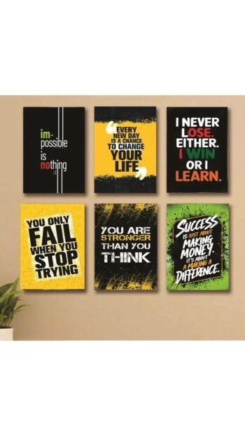 Set of 6 Wall Art Wooden Phototile Frames for Wall Decor