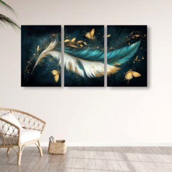 Furr Abstract Set of 3 Wall Art Wooden Phototile Frames for Wall Decor