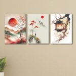 Set of 3 Wall Art Wooden Phototile Frames for Wall Decor