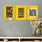 Set of 3 Wall Art Wooden Phototile Frames for Wall Decor