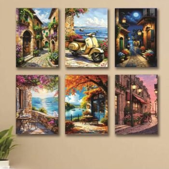 Pack Of 6 Sticky Wooden Canvas Frames For Wall Decore Aesthatic Art