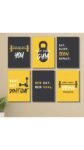 Gym Set Of 6 Motivational Wooden Canvas Frames For Wall Decor