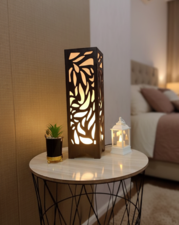 Large Size Wooden Side Table Lamp
