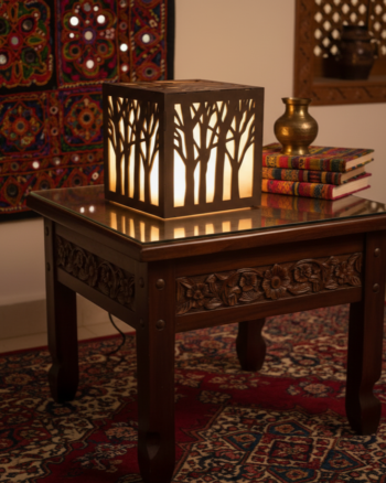 Tree Design Laser Cut Wooden Table Lamp
