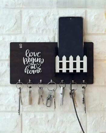 Wooden Keys & Mobile Holder (Love Begins At Home)