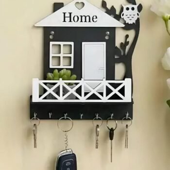 Wooden Key Holder (Home & Owl Tree Design)