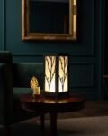 Branch Motif Design Wooden Table & Floor Lamp