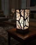 Wooden Side Table Lamp