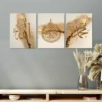 Set of 3 Islamic Premium Wall Art Photo Tiles – Modern Home Decor Sets
