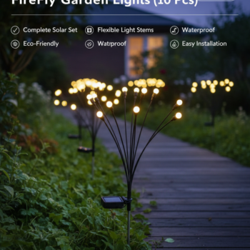 10 Pcs Night Decor Garden Lights –  Solar Powered