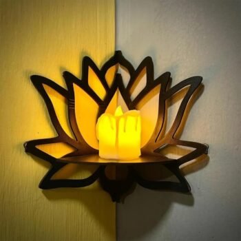 3Pcs Lotus Shape Corner Wall Shelves