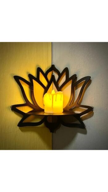 3Pcs Lotus Shape Corner Wall Shelves