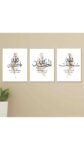 Set Of 3 Beautiful Islamic Wall Art Islamic Canvas Wall Art