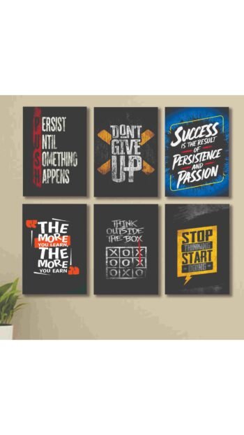 Set of 6 Wall Art Wooden Phototile Frames for Wall Decor