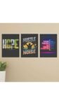 Set Of 3 Motivational Sticky Canvas Frames For Wall Decor