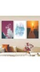 Set Of 3 Motivational Sticky Canvas Frames For Wall Decor