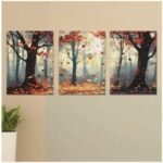 Set of 3 Wooden Wall Art Photo Tile Frames (8?11 Inches) ? Spiritual Wall D?cor for Home & Office
