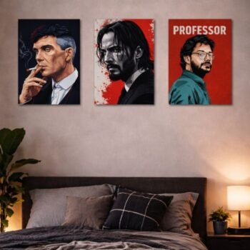 Iconic Set of 3 Premium Wall Art Photo Tiles – Modern Home Decor