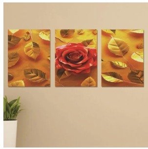 Set of 3 Wooden Photo Tile Wall Art Frames (8?11 Inches) ? Premium MDF Spiritual Wall D?cor with Easy Stick Back