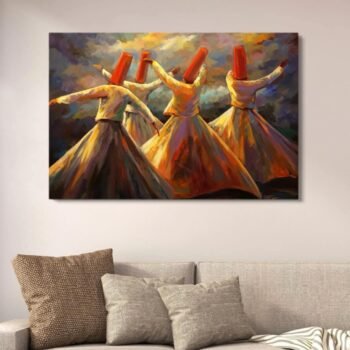 Whirling Dervish Landscape Canvas Art Wooden Phototiles