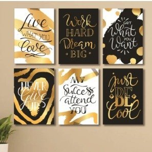 Set of 6 Wooden Photo Tile Wall Art Frames (8?11 Inches) ? Premium MDF Spiritual Wall D?cor with Easy Stick Back