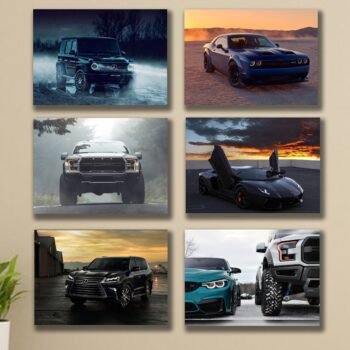 Set of 6 Premium Wall Art Photo Tiles – Modern Home Decor