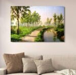 Nature Landscape Spring Garden Wall Decor | Vibrant Green Forest Path